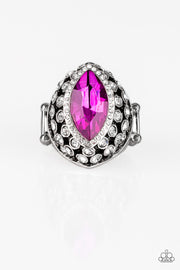 Royal Radiance - Pink Rhinestone Ring