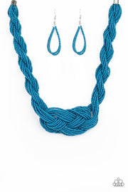 A Standing Ovation - Blue Seedbead necklace